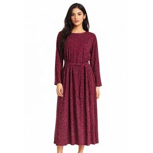 VINTAGE ORCHID Red & Navy Floral Skirt and Top Set Size 10